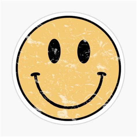 Yellow Smiley Face Sticker By Maeveamcgregor Redbubble Stickers