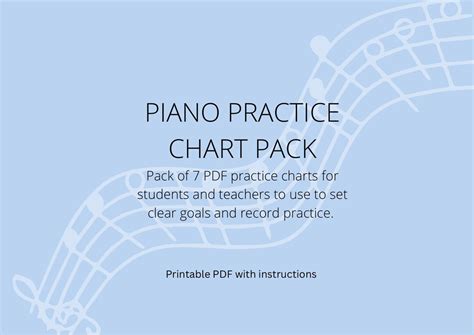 Piano Practice Chart PDF Piano Printable Pdf, Students Piano Practice ...