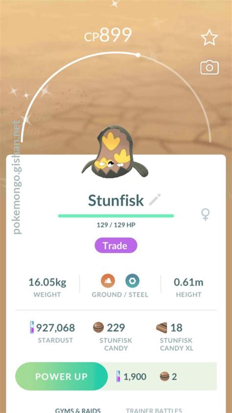 Shiny Galarian Stunfisk - Pokemon Go