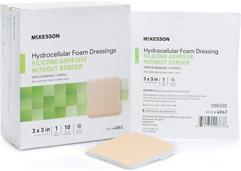 Amazon McKesson Hydrocellular Foam Dressing Sterile Silicone