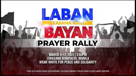 Live Laban Kasama Ang Bayan Prayer Rally Day One News Page Video