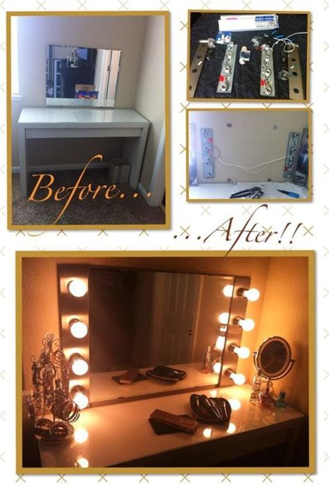 25 DIY Vanity Mirror Ideas with Lights – MAB | Diy vanity mirror, Diy ...