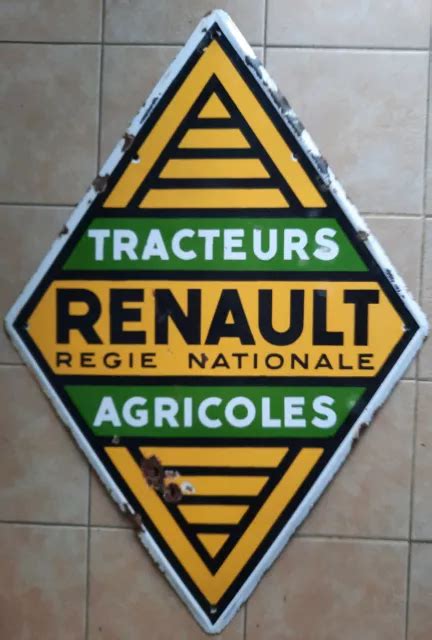 Ancienne Plaque Maill E Double Face Renault Tracteur Agricoles