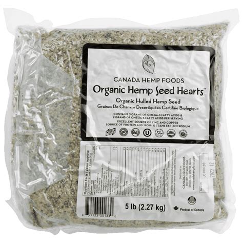 Organic Hemp Seed Hearts Bulk 10 Lb 13995 Canada Hemp Foods