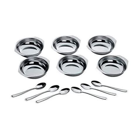 Conjunto Sobremesa Pe As Jogo Potes Colher Inox Cozinha Madefer