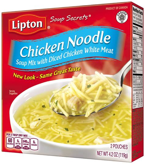 Lipton, Soup Secrets, Chicken Noodle Soup Mix with Diced Chicken White ...