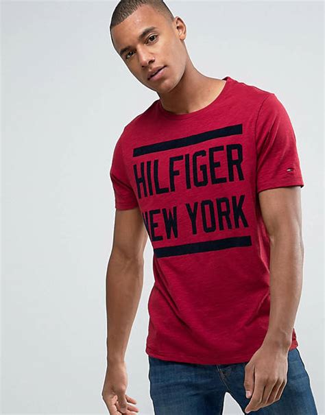 Tommy Hilfiger Denim T Shirt Mit Großem Logo Asos