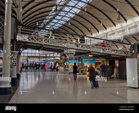 Train station in Newcastle-upon-Tyne, England, UK Stock Photo - Alamy