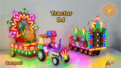 Dj Murti Ganesh Puja Visarjan Mini Truck Dj Tractor Loading At Home