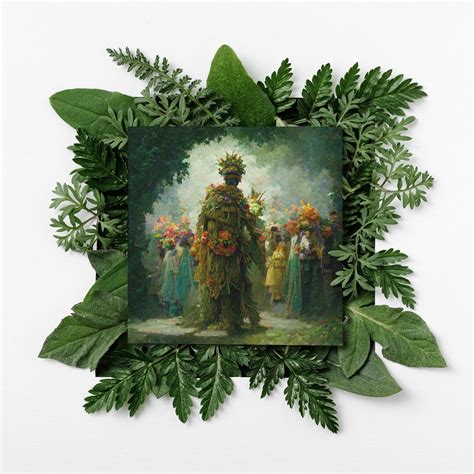 Beltane Celebration Beltane Altar Art Green Man May Day Art Pagan