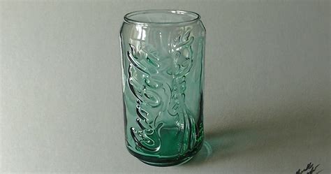 Drawing Coca Cola Green Glass Marcello Barenghi