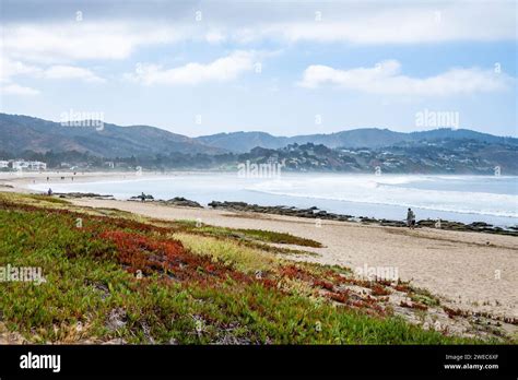 Open Beach On Rocky Coast Of Central Chile South America Stock Photo