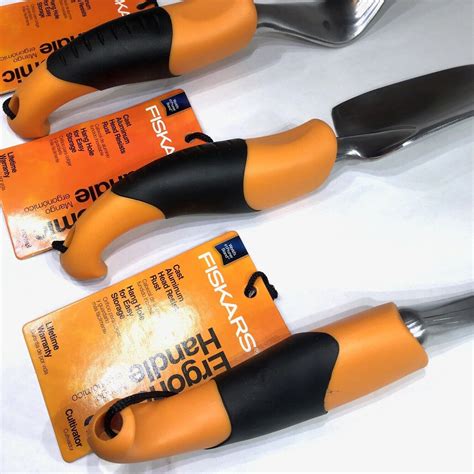 Fiskars Ergo Garden Tool Set 3 Piece Black Orange Weeder Trowel Cultivator Ebay