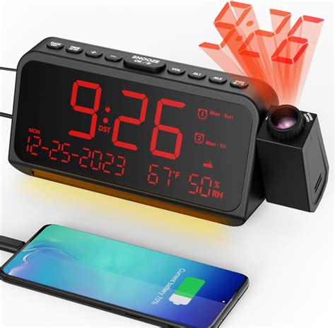 Projection Alarm Clock For Bedroom Ceiling Digital Clock