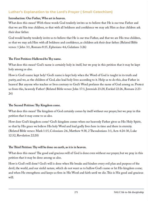 The Lords Prayer Christ Lutheran Church