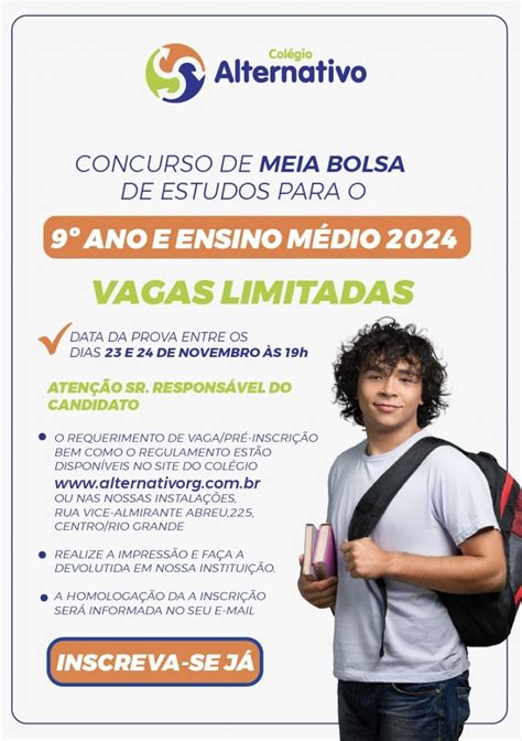 Concurso Bolsa De Estudos 2024 Colégio Alternativo