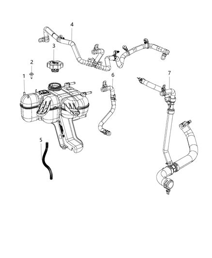 5165708AA Genuine Mopar Bottle COOLANT Recovery