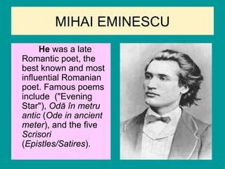 Famous Romanian Writers Ppt