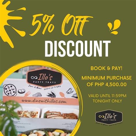 An Advertisement For A Restaurant With The Words Off Discount Book