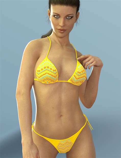 3d Female String Bikini