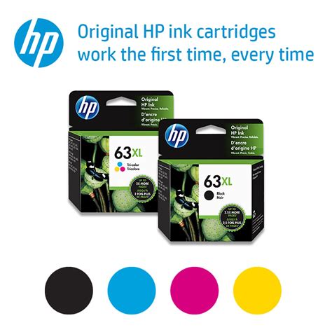 Hp 63xl Ink Cartridge Black And Color Ink Cartridge High Yield F6u64an 2 Pack