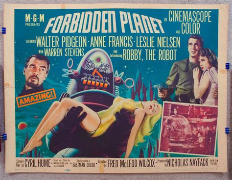 Forbidden Planet Mgm 1956 Original Half Sheet Poster 21x28 W Robby The