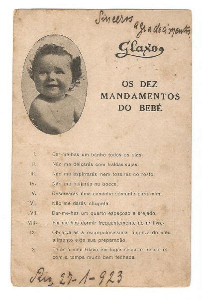 Cart O Postal Publicit Rio Propaganda De Alimento Infantil Glaxo Os