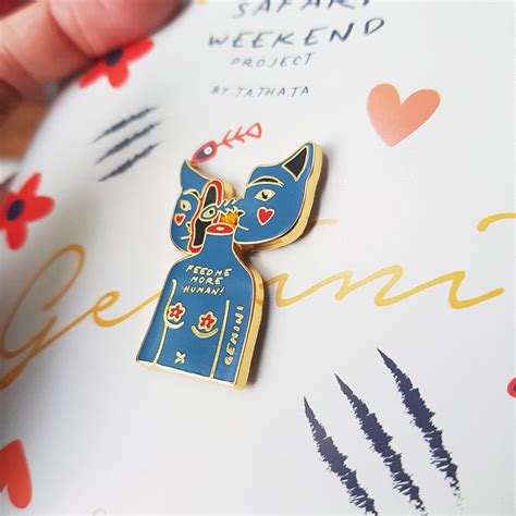 Gemini Zodiac Enamel Pin Tathatabrand