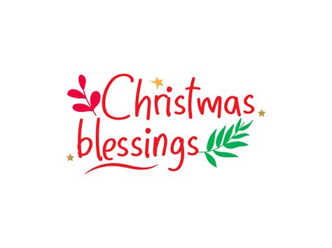 Christmas Blessings Graphic By Archshape · Creative Fabrica