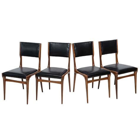 Set Of Ten Italian Modern Walnut Dining Chairs Carlo Di Carli At 1stdibs