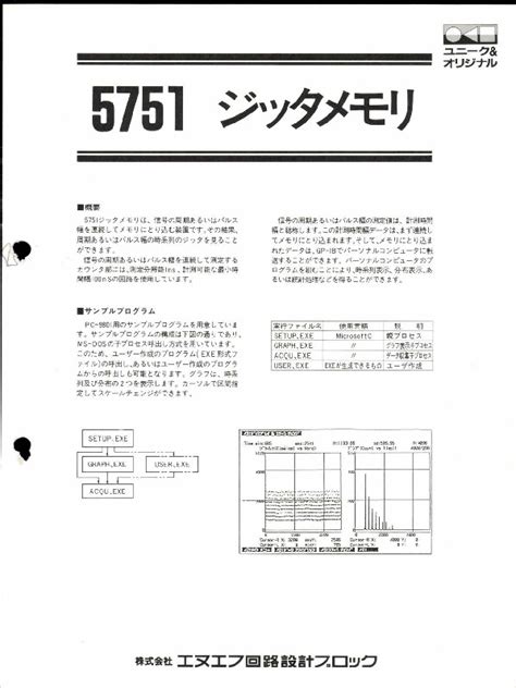 カタログ エヌエフ回路設計ブロック 5751 ジッタメモリ カタログ倉庫 Techeyesonline