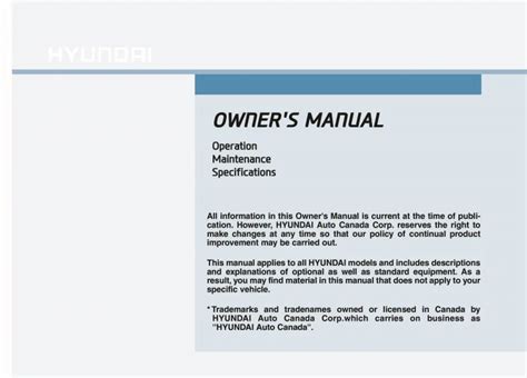 Hyundai Tucson Owners Manual Free Pdf