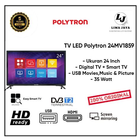 Jual Polytron Led Tv Mv Digital Smart Tv Led Inch Shopee