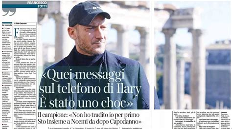 Totti Esce Allo Scoperto Ecco Perch Finita Con Ilary Non Ho