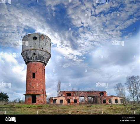 Ruins Of Old Water Tower Stock Photo Alamy