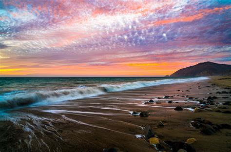 Wallpaper Sunlight Landscape Sunset Sea Bay Shore Sand