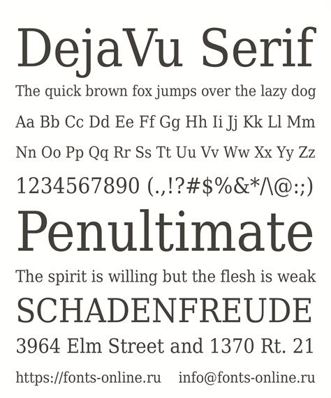 Dejavu Serif Font