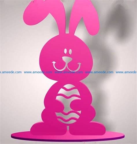 Easter Bunny File Cdr And Dxf Free Vector Download For Laser Cut