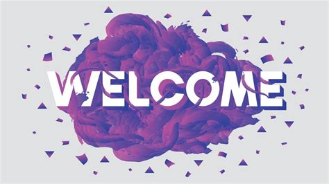 Welcome Poster With Brush Strokes On White Background Colorful