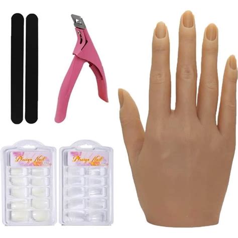 Silicone Femme Mod Le De Pratique Formation Des Ongles Des Mains Faux