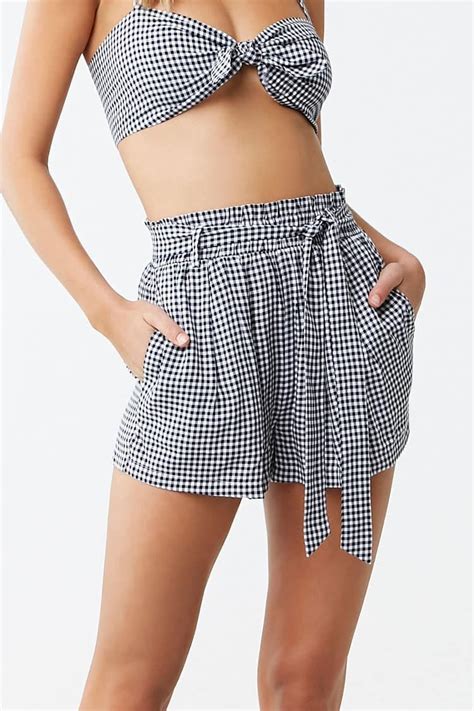 Gingham Paperbag Shorts Forever 21 Recruitment Outfits Womens