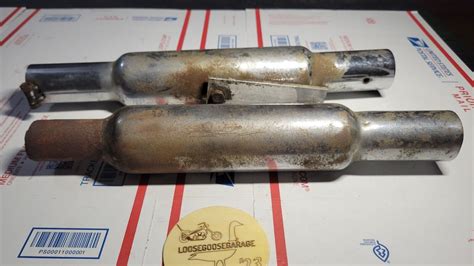 Harley Davidson Chopper Chrome Short Mufflers Glasspack Exhaust Pipe Tubes 16 Ebay