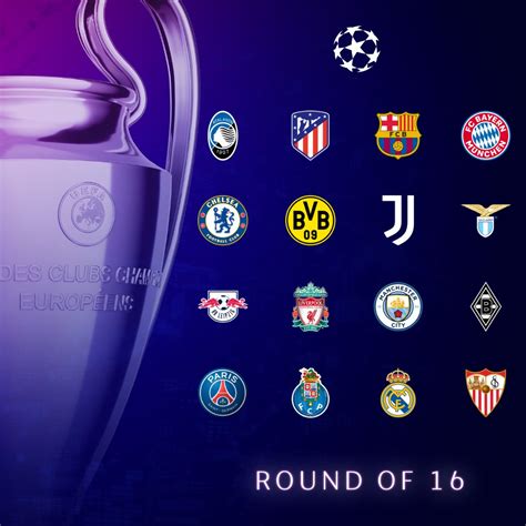 16 Tim Lolos Ke Fase Knock Out Liga Champions Undian Digelar Senin 14