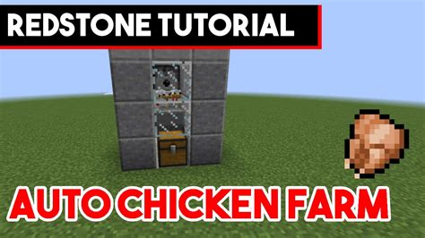 How To Build A Fully Automatic Chicken Farm Redstone Tutorial