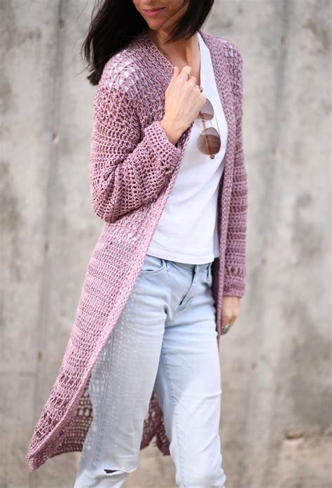 Verano Longline Cardigan Crochet Pattern Long Sweater Crochet Pattern Easy Light Cardigan