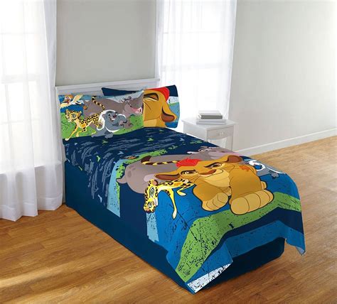 4pc Disney Lion Guard Twin Bedding Set Lion King All For One Comforter