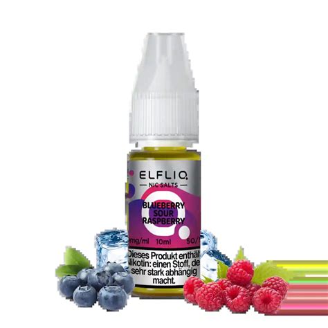 Blueberry Sour Raspberry Nic Salt Liquid Von Elfliq Mg Ml