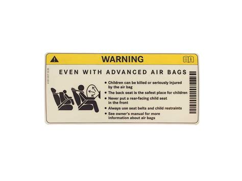 Mercedes Benz Genuine Sun Visor Air Bag Warning Sticker Label Decal New Ubicaciondepersonas