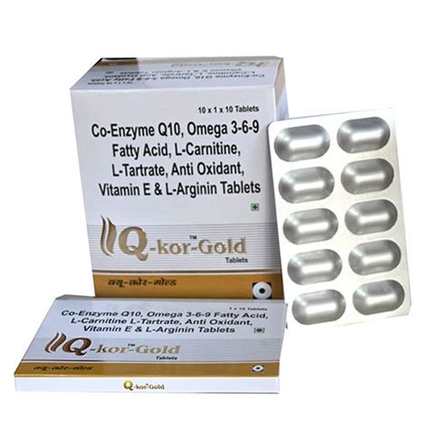 Co Enzyme Q Omega Fatty Acid Vitamin E L Arginin Tablets At