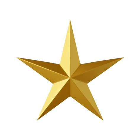 Premium Vector D Gold Star Icon D Rendering Vector Illustration